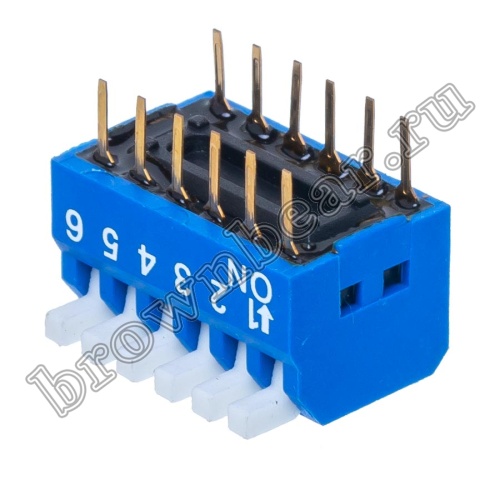 Переключатель Dip-Switch 6 контактных групп, пиано  SWD3-6 фото 2
