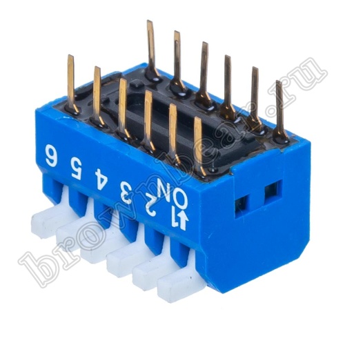 Переключатель Dip-Switch 6 контактных групп, пиано  SWD3-6 фото 4