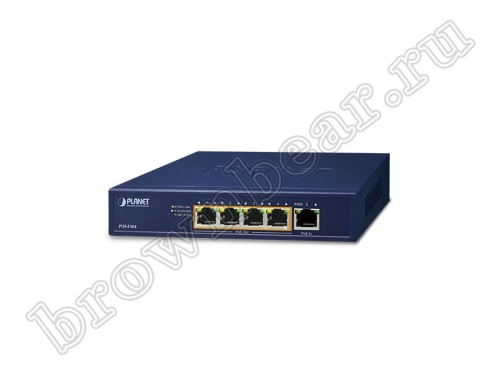 POE-E304 РоЕ удлинитель Planet 10/100/1000Мб/с IEEE 802.3bt PoE++ 95Вт, 4 порта 10/100/1000Мб/с IEEE 802.3af/at PoE