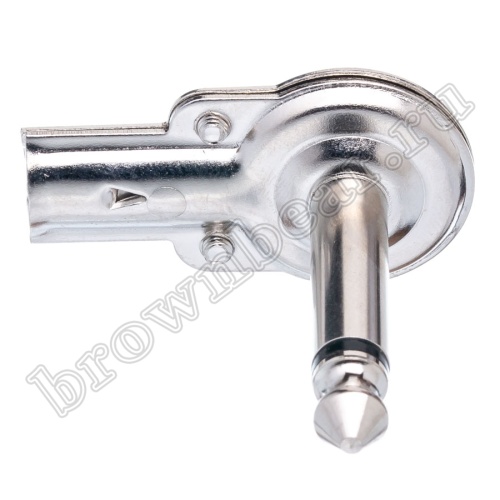 Разъём Jack 1/4" моно штекер 6.35мм, металлический корпус, прямой угол AUD-23 фото 2