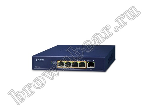 POE-E304 РоЕ удлинитель Planet 10/100/1000Мб/с IEEE 802.3bt PoE++ 95Вт, 4 порта 10/100/1000Мб/с IEEE 802.3af/at PoE