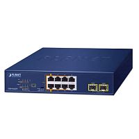 GSD-1022UP Неуправляемый коммутатор Planet 2 порта 10/100/1000 Мб/с 802.3bt PoE, 4 порта 10/100/1000 Мб/с 802.3at PoE, 2 порта 10/100/1000 Мб/с, 2 слота SFP 1000 Мб/с, 180Вт