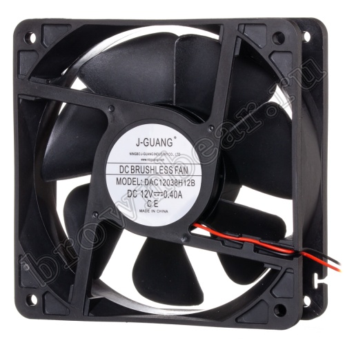 Вентилятор для корпуса 120х120х38, DC 12В, 0.40А, подшипник качения DAC12038H12B фото 2