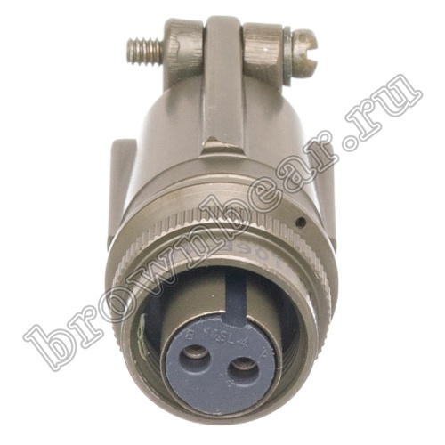 Разъём Amphenol серии MS, 2 контакта, розетка на кабель, тип 10SL, резьбовой MS3106E-10SL-4S фото 4