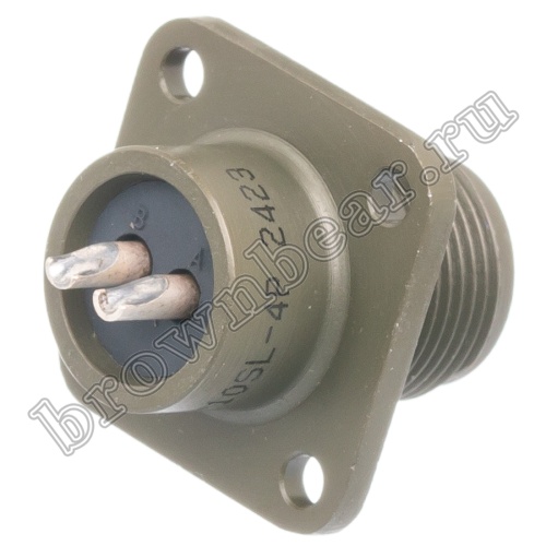 Разъём Amphenol серии MS, 2 контакта, вилка на блок, тип 10SL, резьбовой MS3102E-10SL-4P фото 5