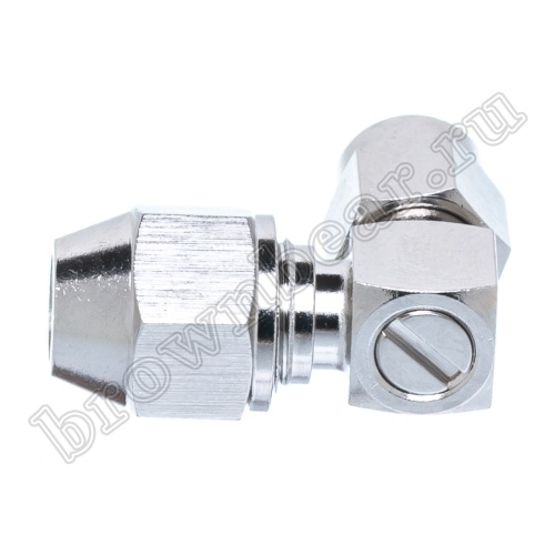 Разъем SMA штекер на кабель RG-58, угловой, пайка SMA-LS58P фото 2