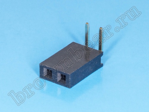 Разъем 1х2 гнездо на плату, шаг 2.54 мм, прямой угол фото 5