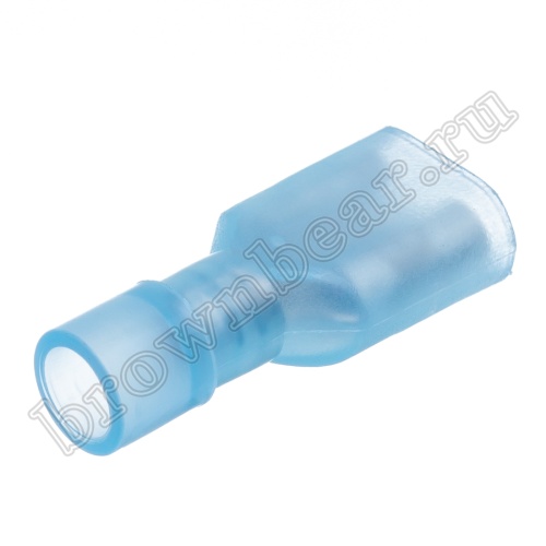 Клемма плоская обжимная 6.3 мм, гнездо на провод 1.5 - 2.5 мм², полностью изолированная под контакт 0.8 мм, кратно 100шт., РПИ-М TAI-2I8 фото 3