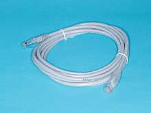 Патч-корд UTP RJ-45, категория 5e, литой, 3 метра, серый 