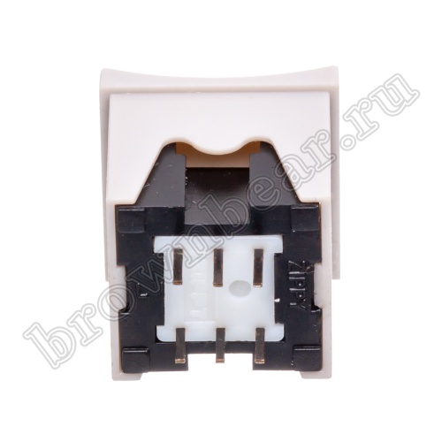 Кнопка мини без фиксации, желтая в сером корпусе PSM2-0-Y-G   фото 6