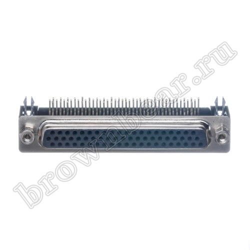 Разъем D-SUB 62 контакта, гнездо на плату, прямой угол DHR-62F фото 3