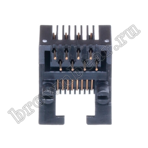 Разъём RJ-45 гнездо на плату, 8P8C, тип 4 TJ4-8P8C фото 5