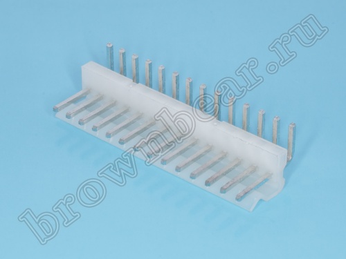 Разъем питания 14 контактов, вилка на плату, прямой угол, шаг 3.96 мм PWL-14R