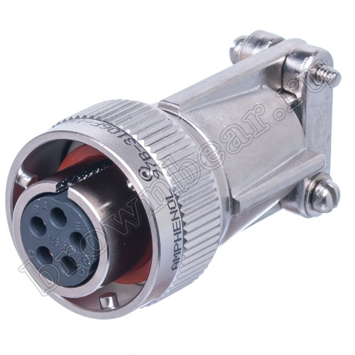 Разъем Amphenol серии 97B, ACA-B, 5 контактов, розетка на кабель, тип 14S, байонет 97B3106F-14S-5S(A23)