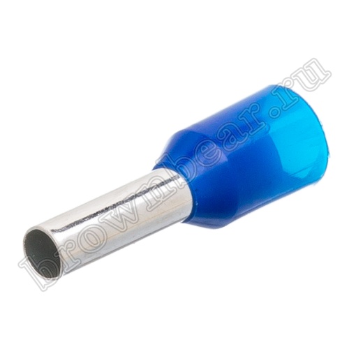 Кабельный наконечник штыревой втулочный изолированный НШВИ 8 мм, под опрессовку на провод 2.5 мм², упаковка 100шт. TIC-2.5-8