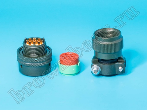 Разъём промышленный байонет MIL-26482 Series I серии HVMS 10 контактов, вилка на кабель фото 5