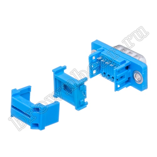 Разъем D-SUB 9 контактов, вилка на плоский кабель DI-9M фото 6