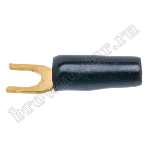 Клемма вилочная обжимная тип "U" 4.0 мм, на провод  d 4 мм, черная TSY-1B фото 7