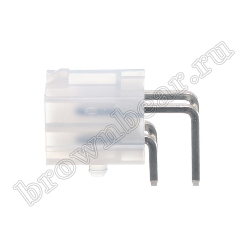 Разъем питания Mini-Fit 4 контакта, вилка на плату, прямой угол, с фиксатором, шаг 4,2мм MF-4MRA/2 фото 5