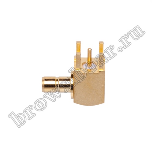 Разъем SMB вилка на плату, угловой, Amphenol, SMB1252B1-3GT30G-50 SMB-PR фото 5