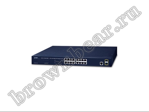 GS-4210-16T2S Управляемый L2/L4 коммутатор Planet 16 портов 10/100/1000Мб/с, 2 слота SFP 100/1000Мб/с