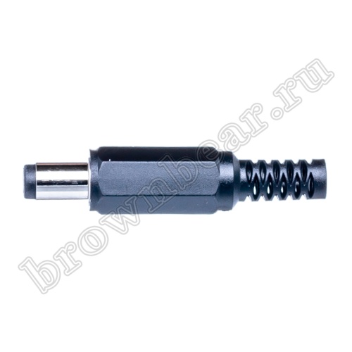 Разъем питания DC штекер 2.5 х 5.5 мм, на кабель c амортизатором DJK-11B фото 5