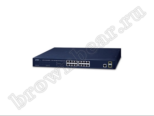 GS-4210-16T2S Управляемый L2/L4 коммутатор Planet 16 портов 10/100/1000Мб/с, 2 слота SFP 100/1000Мб/с