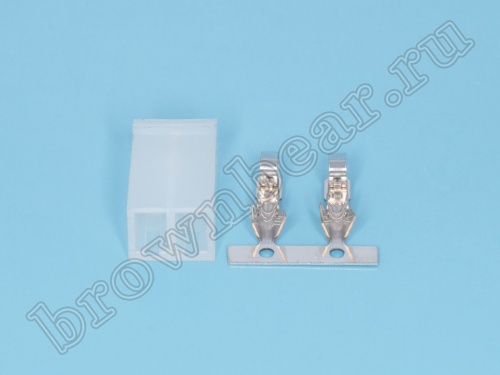 Разъем питания 2 контакта, гнездо на кабель, шаг 3.96 мм PHU-2 фото 5