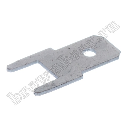 Клемма плоская 4.8 мм, вилка на плату, кратно 100шт., РП-П TA-4.8M фото 2