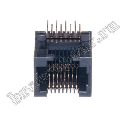 Разъём RJ-45 гнездо на плату, 8P8C, тип 4 TJ4-8P8C фото 3