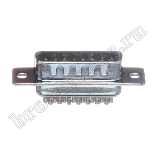 Разъем D-SUB 15 контактов, вилка на кабель, пайка DB-15M фото 6