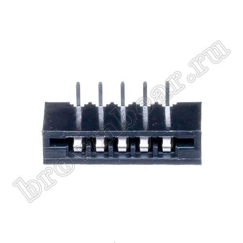 Разъем IDC 1х5 контактов под сверхплоский кабель, шаг 2.54мм, прямой угол FB-5R фото 3