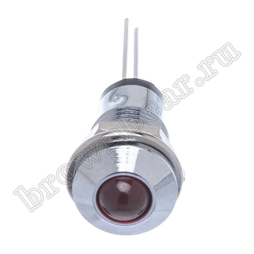 Светодиод 12В в корпусе индикаторный, красный, 12.0 mcd фото 4