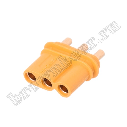 Разъем питания MR30 для АКБ, 3 контакта, розетка на плату MR30PB30-F.G.Y