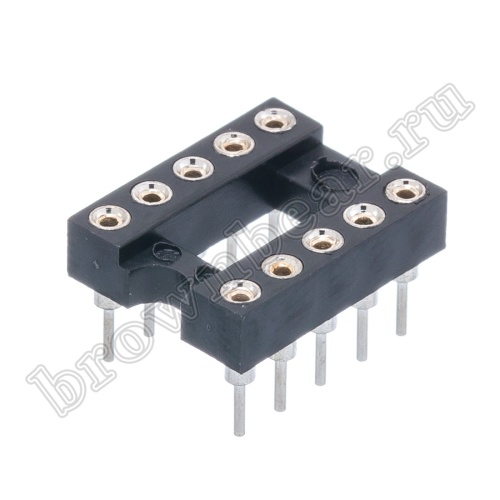 Панелька для микросхем DIP 10 цанговая