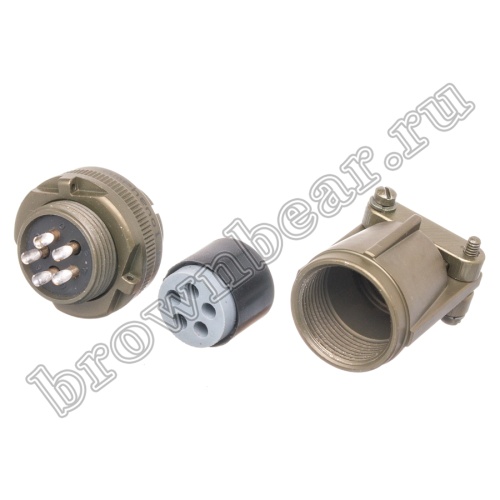 Разъём Amphenol розетка MS, 5 контактов, гнездо на кабель, тип 16S, резьбовой MS3106E-16S-8S фото 7