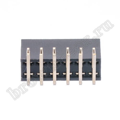 Разъем 2х 6(м) для пайки на плату прям угол фото 4