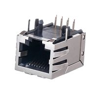 Разъем RJ-45 на плату, 8P8C, тип 16, экранированный TJ16S-8P8C