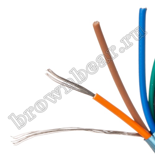 Кабель сигнальный коммуникационный 6 проводов, 24AWG, бухта 50м, экранированный, серый SIN YU фото 3