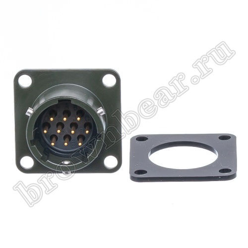 Разъём промышленный байонет MIL-26482 Series I серии HVMS 10 контактов, вилка на блок фото 5