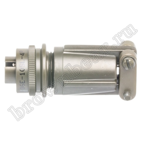 Разъём Amphenol серии MS, 2 контакта, вилка на кабель, тип 10SL, резьбовой MS3106E-10SL-4P фото 7