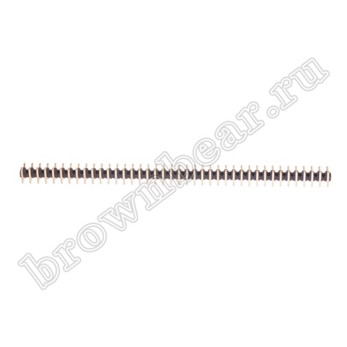 Разъем штыревой однорядный на плату, 1х40, шаг 2.54мм, угловой, тип 2 фото 6