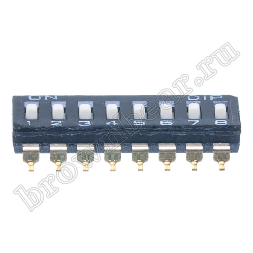 Переключатель Dip-Switch 8 контактных групп, планарный SWD4-8 фото 4
