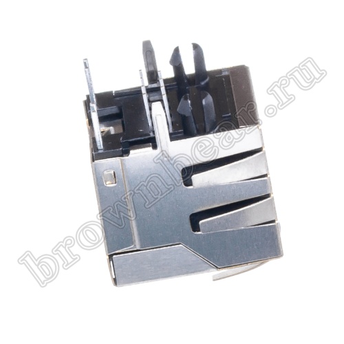 Разъём RJ-45 гнездо на плату, 8P8C,  2 светодиода (красный-зеленый), экранированный, тип 18 TJ18-L8P8C-5 фото 2