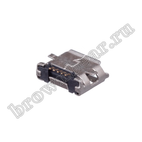 Разъем micro USB, гнездо на плату поверхностный монтаж, 5 контактов, тип 2 USB/Mc-1J/2 фото 3
