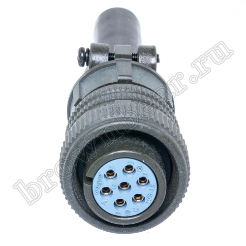 Разъём промышленный круглый MIL-5015 серии MS 7 контактов, гнездо на кабель фото 5