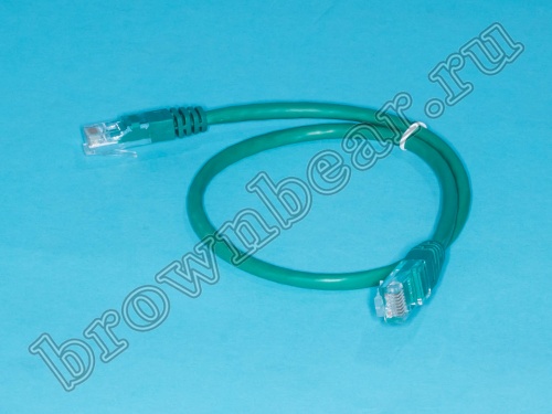 Патч-корд UTP RJ-45, категория 5e, литой, 0.5 метра, зеленый 