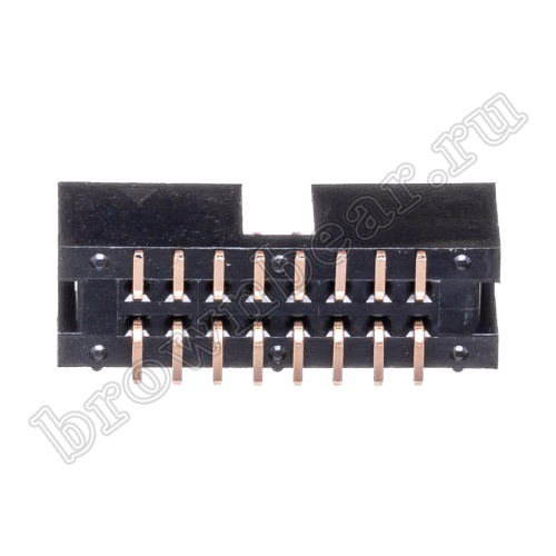 Разъем IDC 2х8 вилка на плату, шаг 2.54мм, поверхностный монтаж BHS-16 фото 4