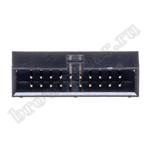 Разъем IDC 2х10 вилка на плату, шаг 2.54мм BH-20 фото 2