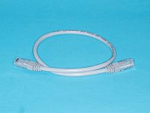 Патч-корд UTP RJ-45, категория 6, литой, 0.5 метра, серый 